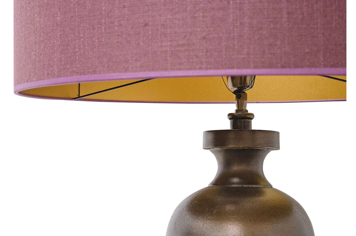 Casa Padrino l¨¢mpara de mesa de lujo bronce antiguo / rosa viejo 60 x H. 136 cm - Calidad de Lujo