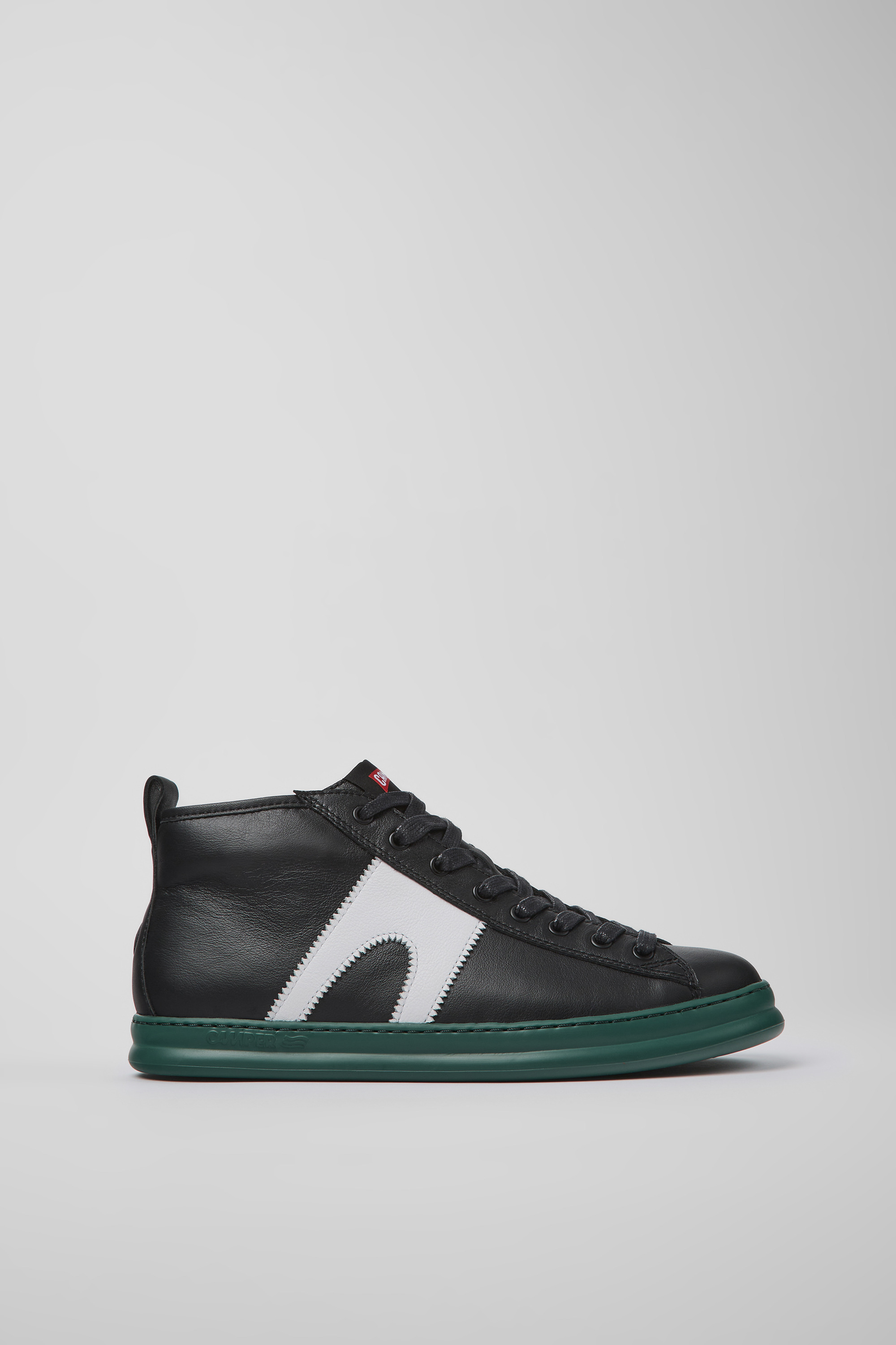 Runner - Black leather sneakers for men