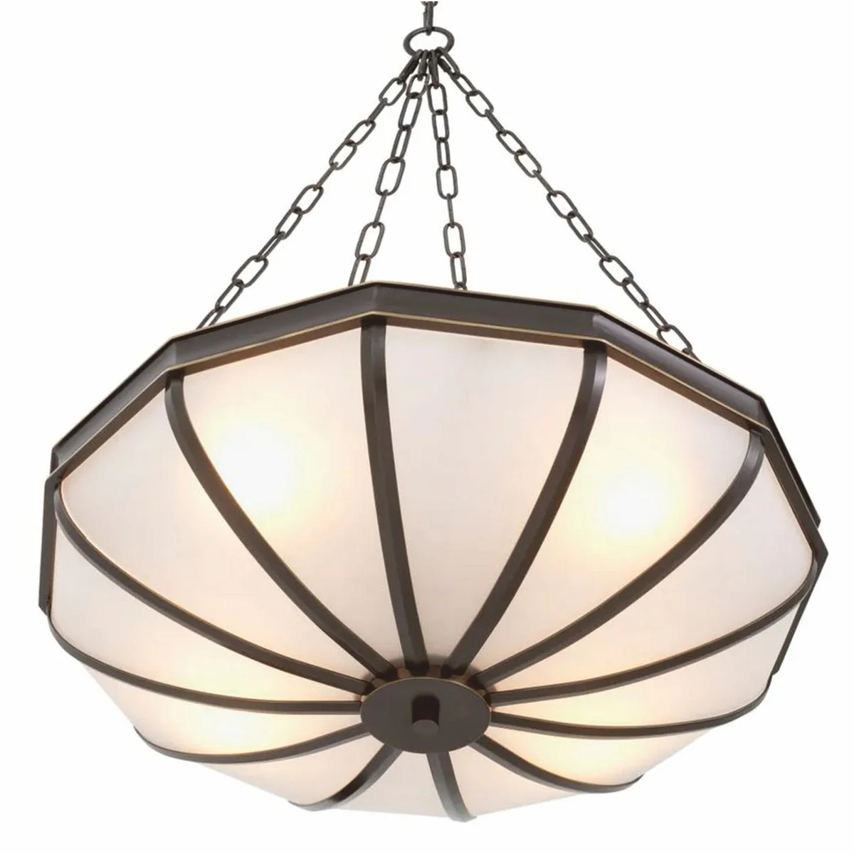 Casa Padrino l¨¢mpara de ara?a de lujo bronce / blanco 60 cm - Muebles de lujo - Interiores de lujo