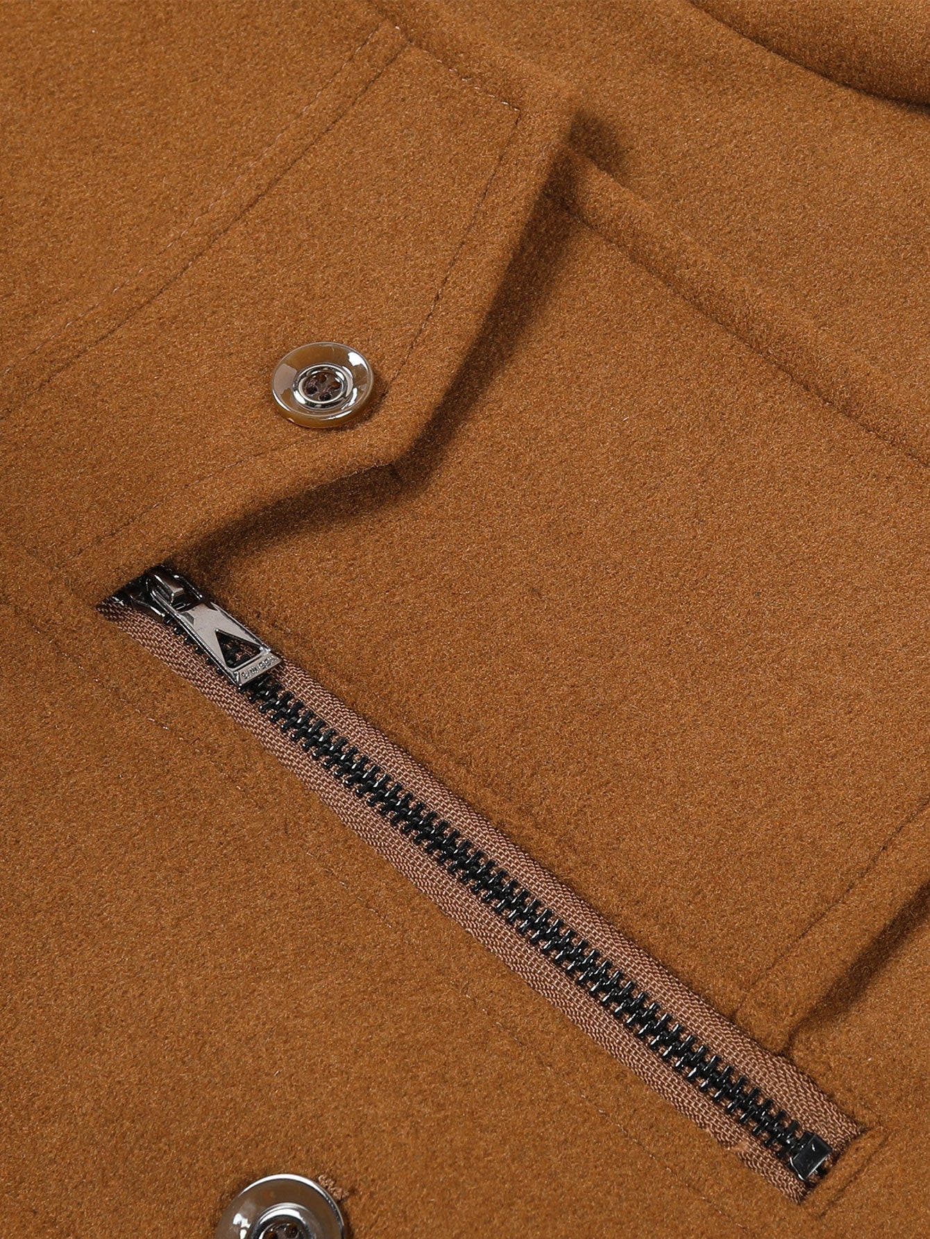 Double Layer Detachable Neck Woolen Coat