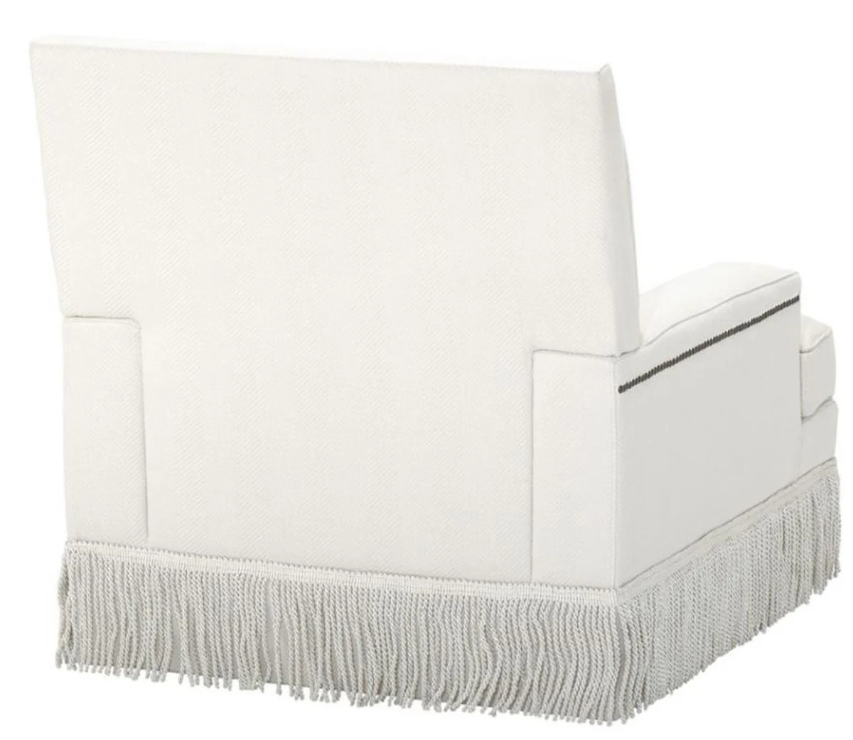 Casa Padrino silla de diseño de lujo blanco 90 x 102 x H. 90 cm - muebles de sala