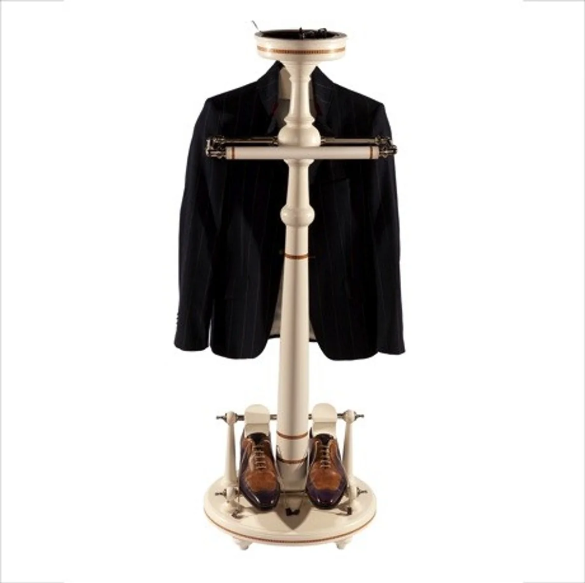 Casa Padrino Designer luxury wardrobes stand New York bankers Style - White Dressboy - clothes rack suit stands - Empire Baroque Art Deco Art Nouveau