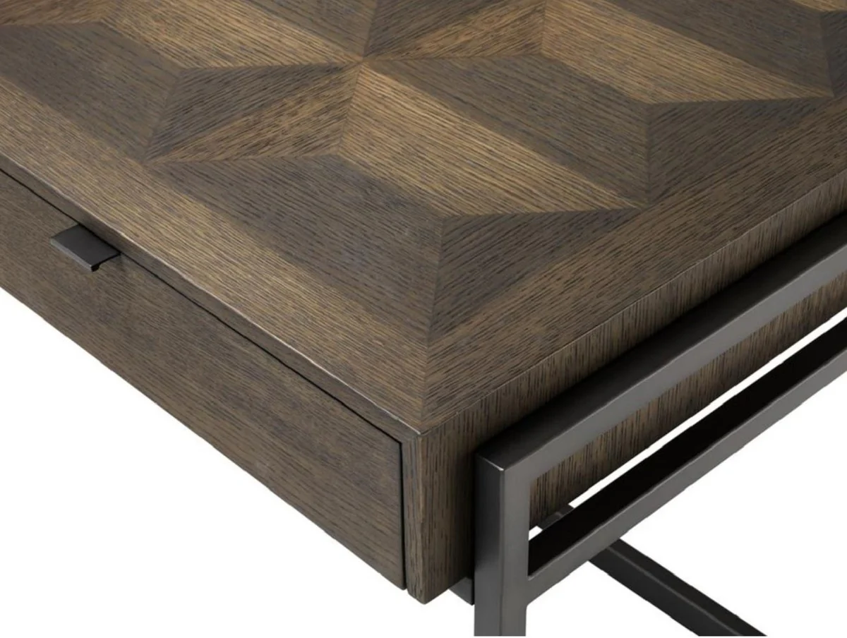 Casa Padrino escritorio de lujo con 3 cajones marr¨®n / bronce 150 x 60 x H. 75,5 cm - Muebles de Oficina