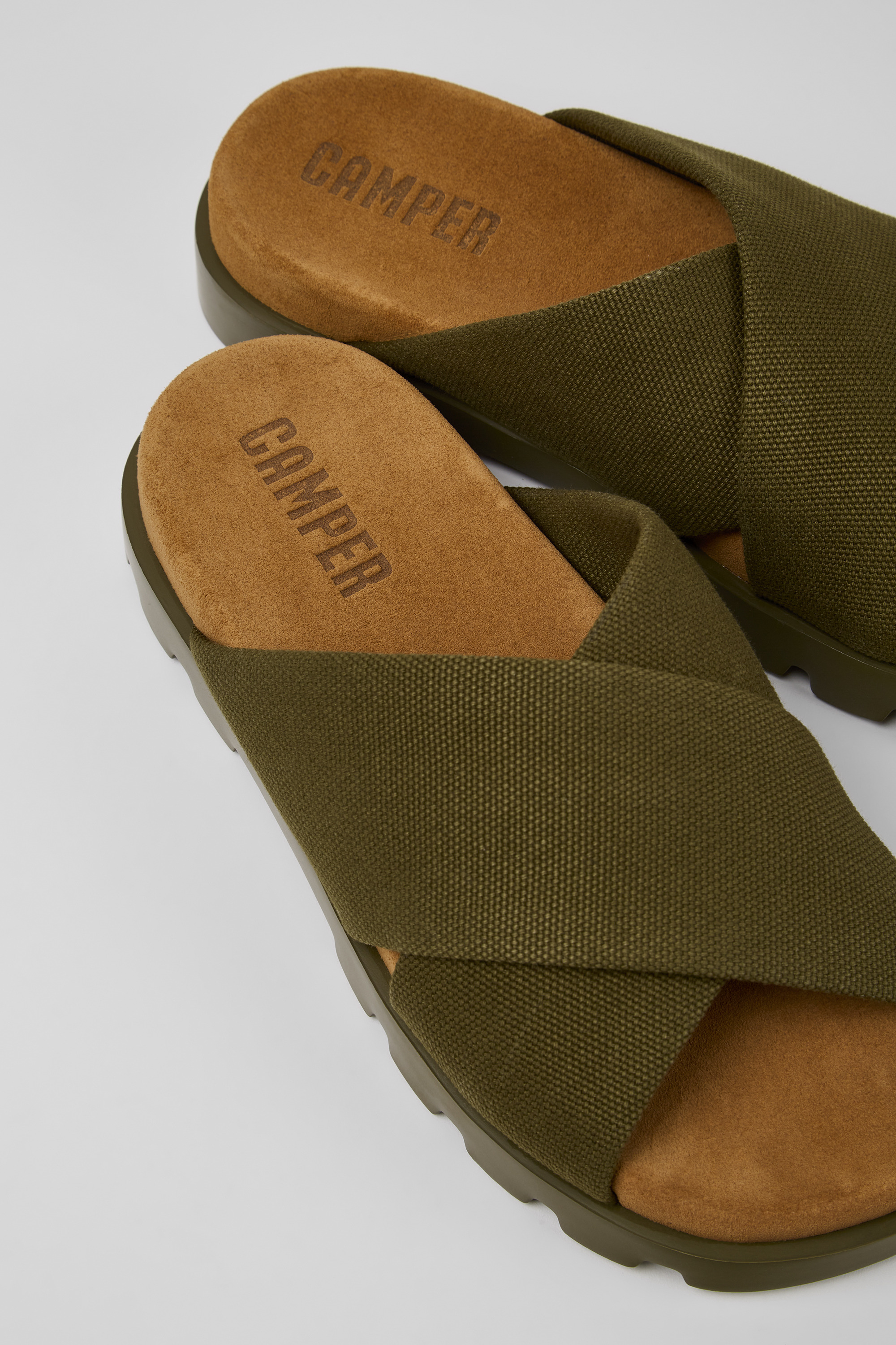 Brutus Sandal - Green recycled cotton sandals for women