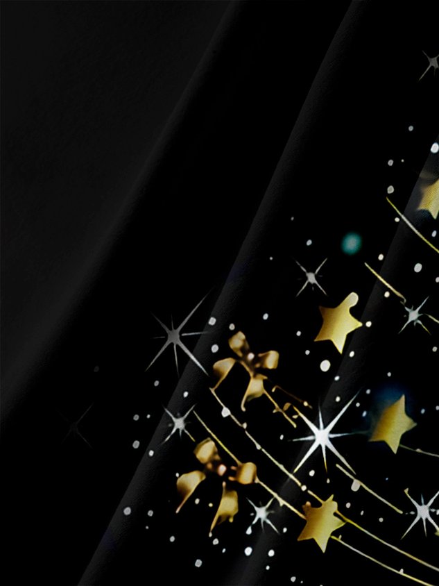 Christmas Tree Chest Pocket Short Sleeve Shirt