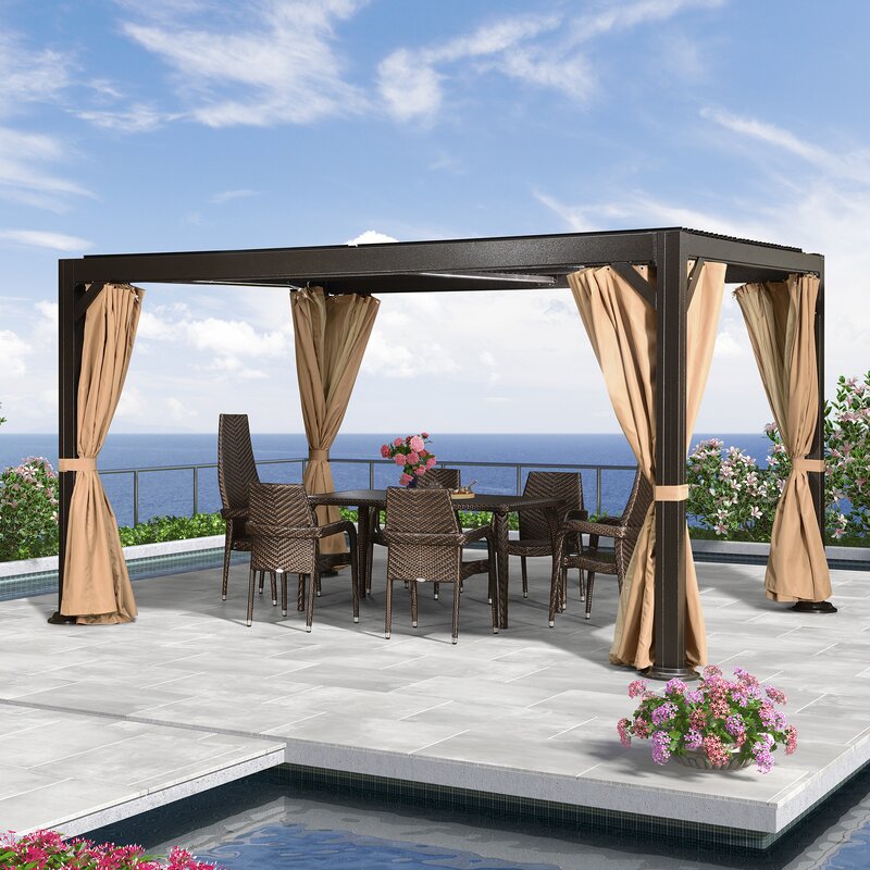 💥Clearance Sale🔥13' W x 10' D Aluminum Pergola (Can be freely spliced)