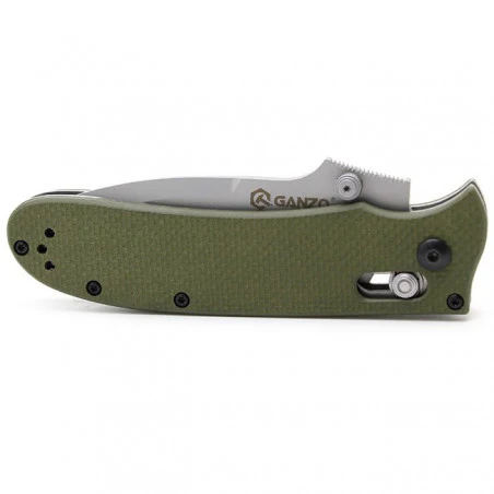 Navaja plegable de bolsillo Ganzo F704 KNIFE acero – verde camu