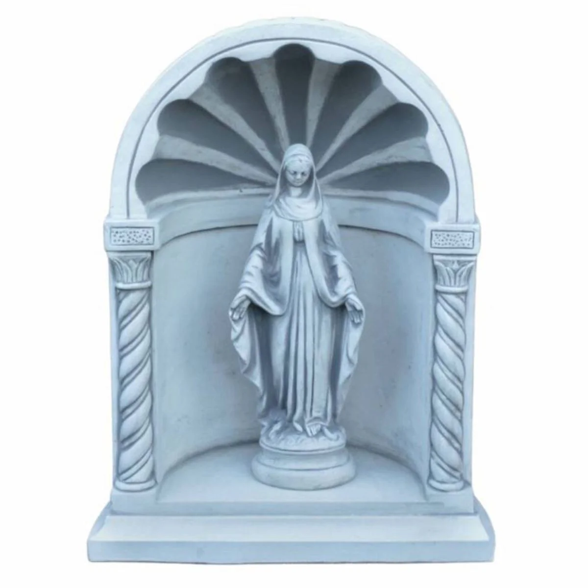 Casa Padrino capilla decorativa de jard¨ªn Art Nouveau de hormig¨®n con escultura gris A. 66 cm