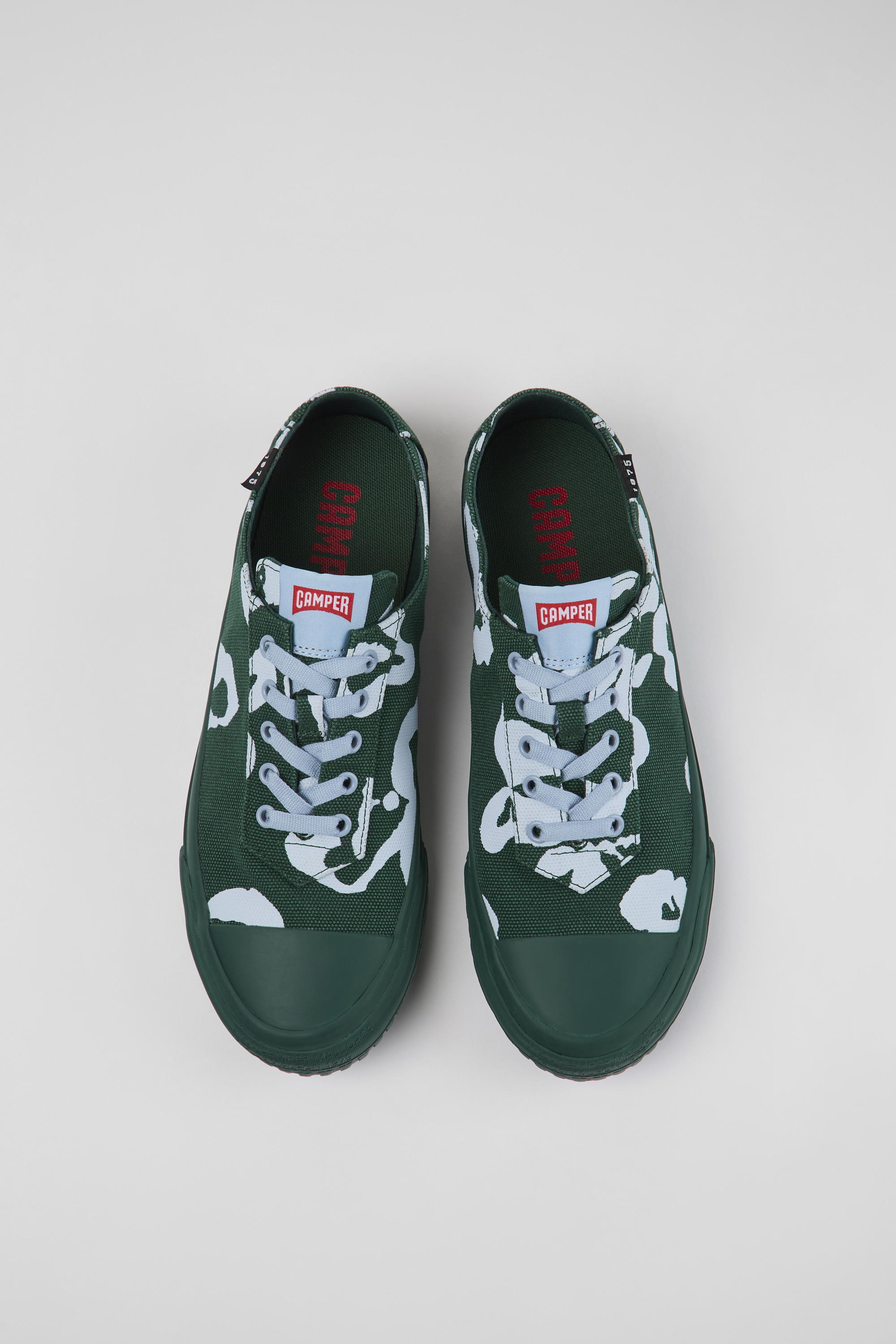 Camaleon - Green and blue recycled cotton sneakers for men