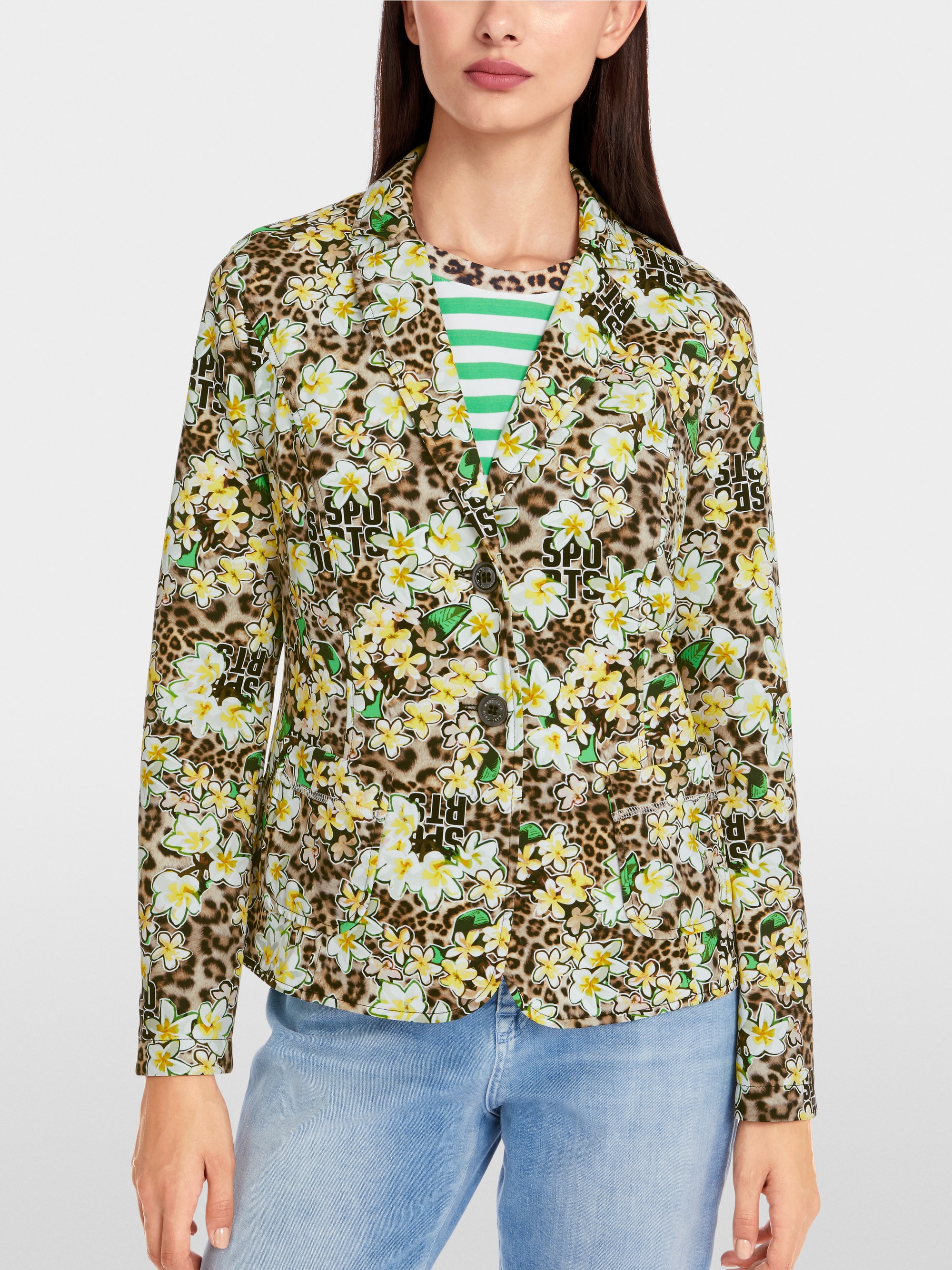 Marc-Cain Fitted blazer in scuba jersey