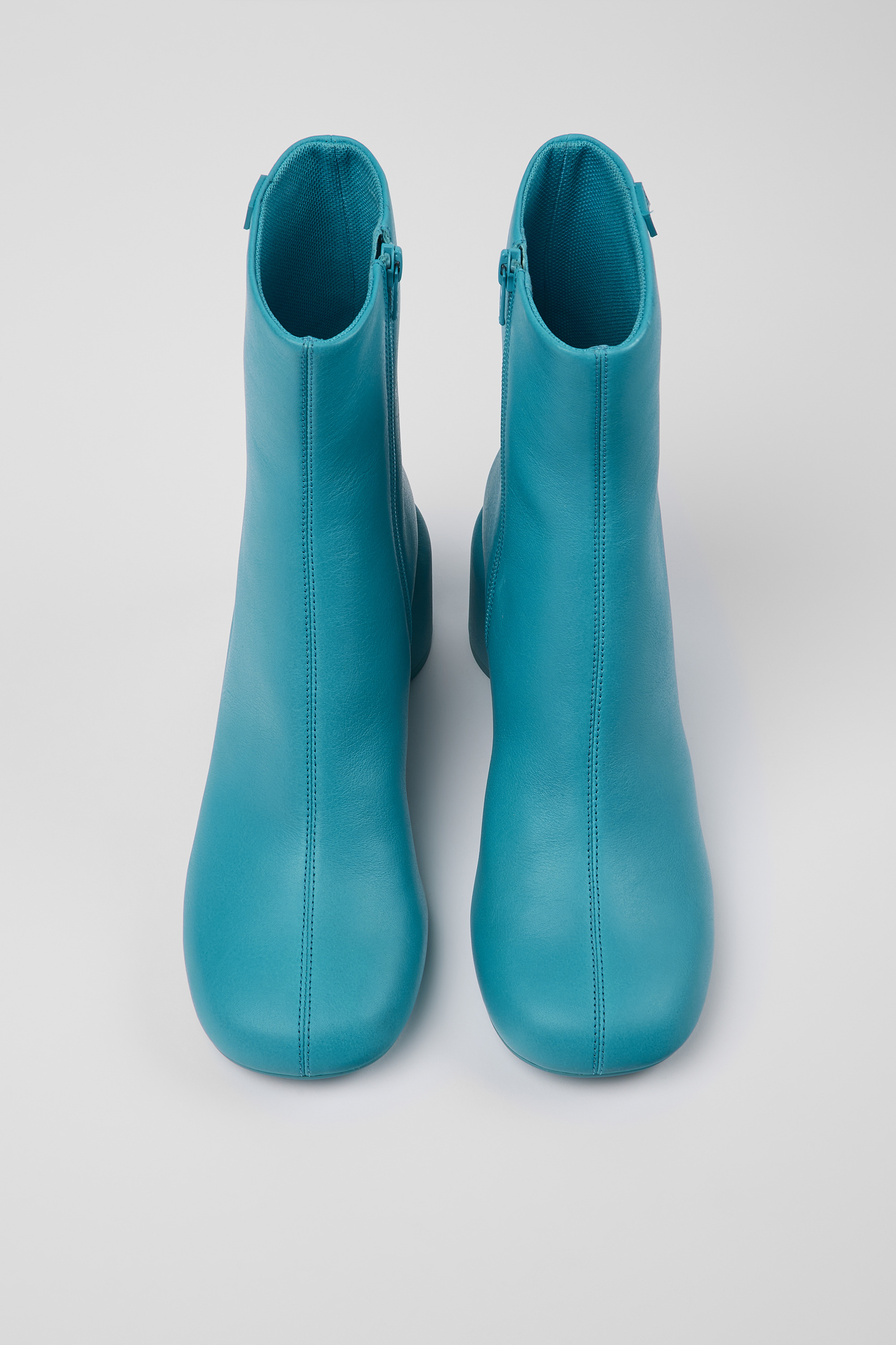 Niki - Blue leather boots for women
