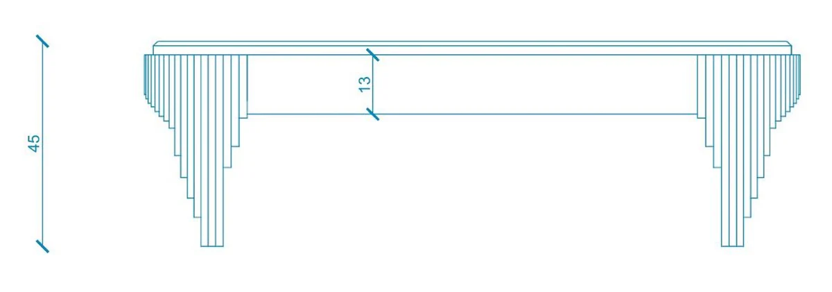 Casa Padrino mesa de centro de lujo con tablero de m¨¢rmol artificial negro / plata 140 cm - Muebles de lujo
