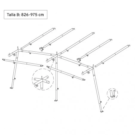 Armazón estructura universal Somerjaus para avancé de caravana