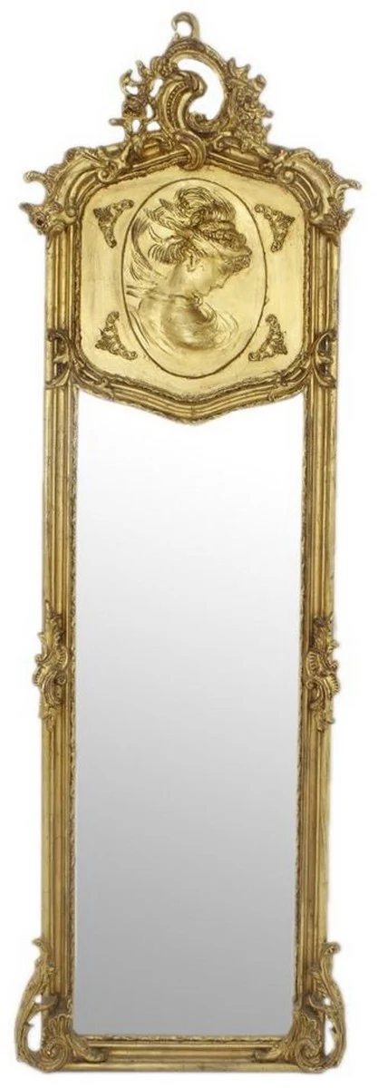 Casa Padrino espejo barroco oro antiguo 55 x A. 175 cm - Espejo de pared hecho a mano de estilo antiguo - Espejo de armario - Espejo de sal¨®n - Muebles Barrocos - Noble y Magn¨ªfico