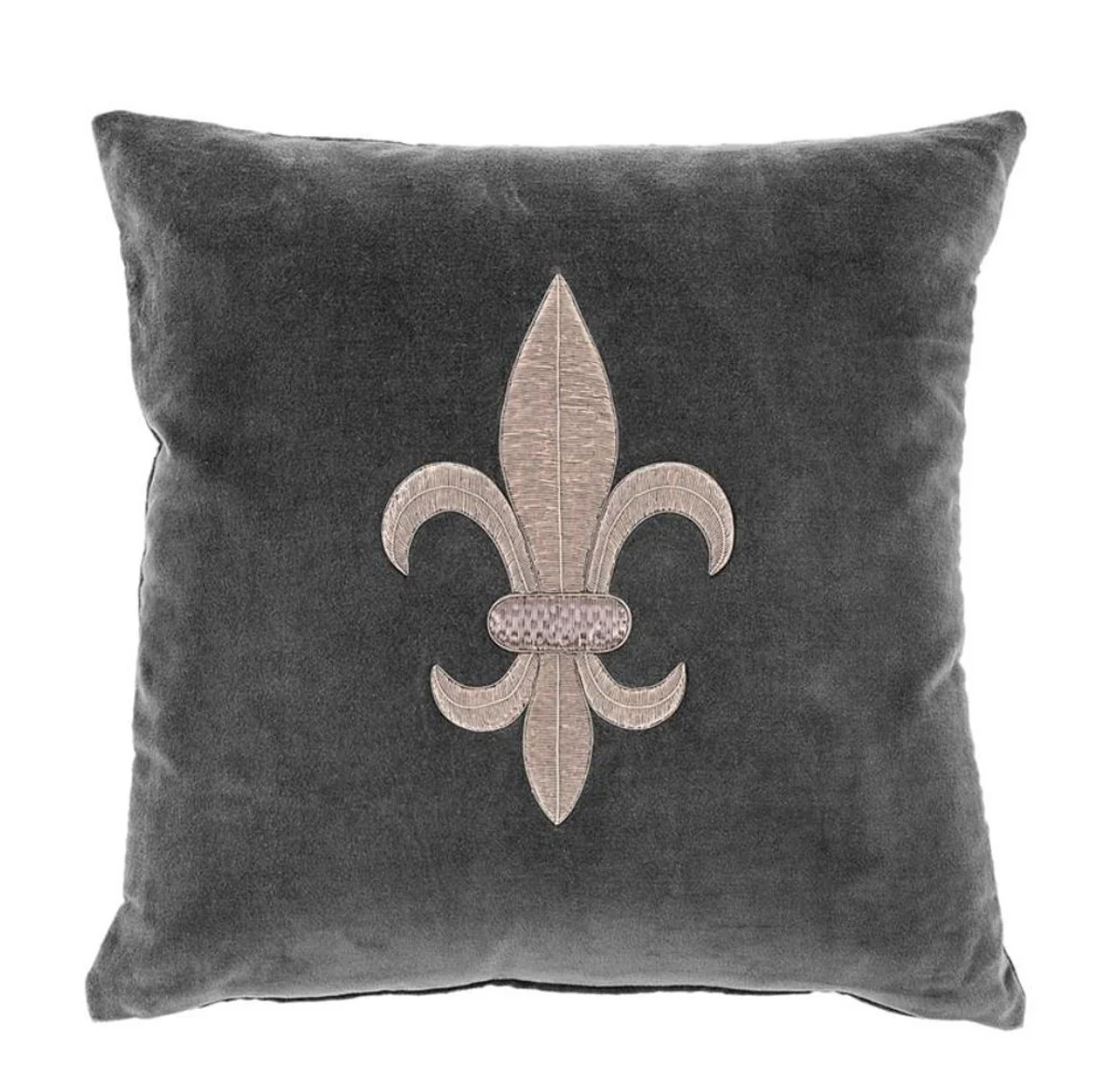 Casa Padrino cojín de estar gris / plata 50 x 50 cm - almohada de lujo