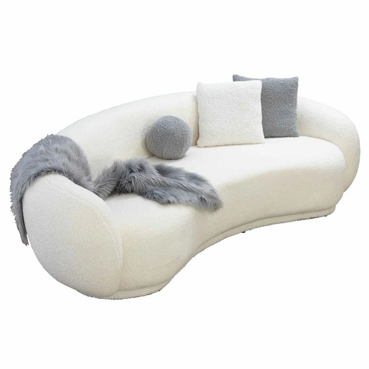 Casa Padrino sof¨¢ de lujo blanco 230 cm - Muebles de sal¨®n y hotel