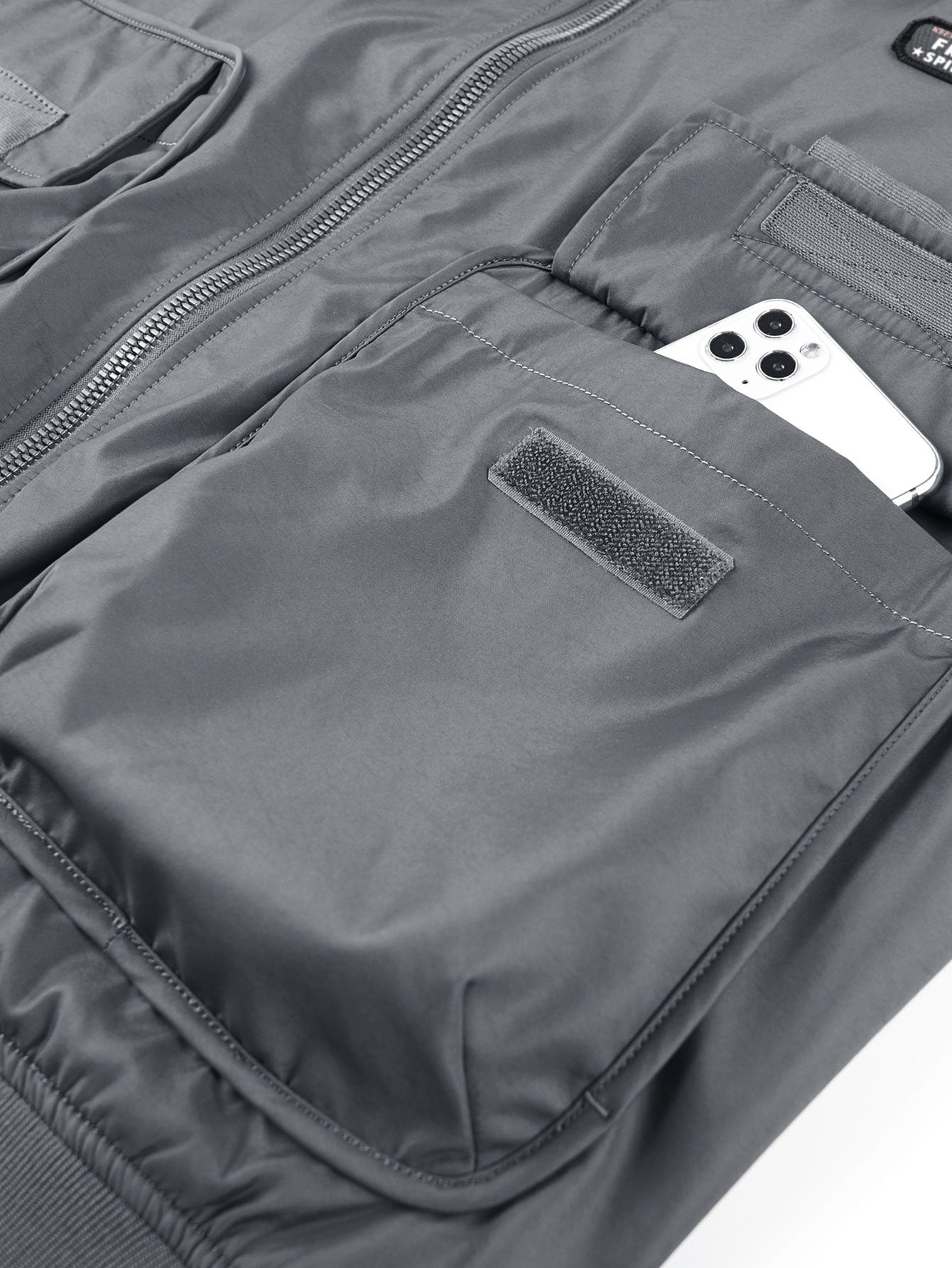 Multi Pockets Bomber Jacket