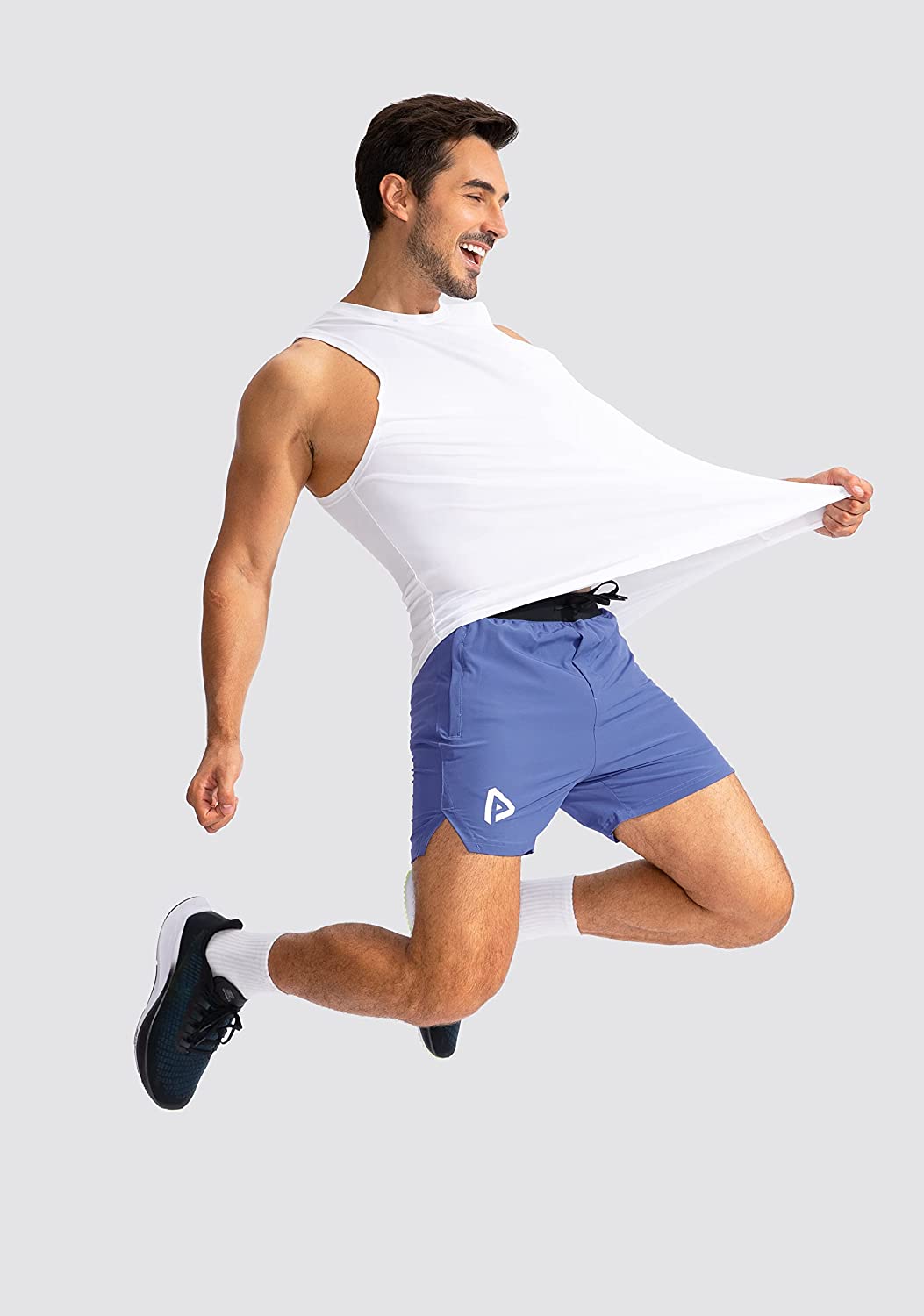 Men's Workout Running Shorts 5 Inch Lightweight Quick Dry Soccer Gym Athletic Shorts for Men with 3 Pockets