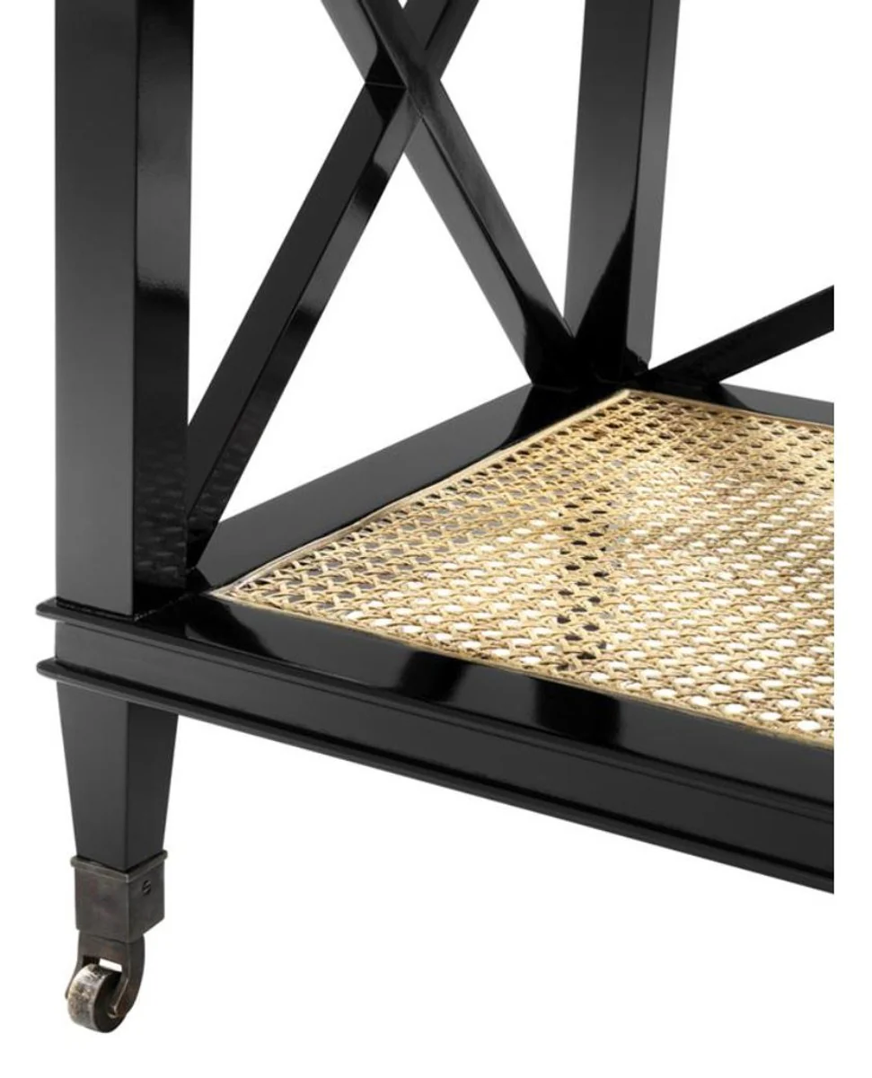 Casa Padrino consola de lujo negro / natural 124 x 47 x H. 96 cm - Edici¨®n Limitada