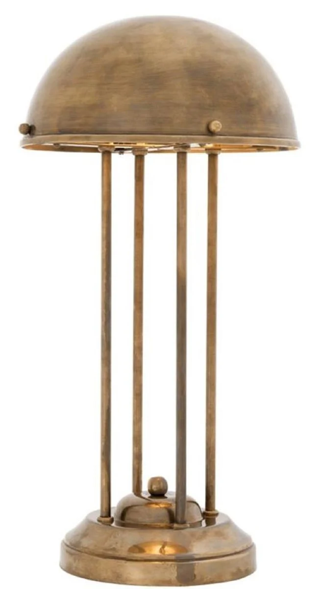 Casa Padrino lámpara de escritorio de lujo latón vintage Ø 26,5 x H. 50 cm - Calidad de Lujo