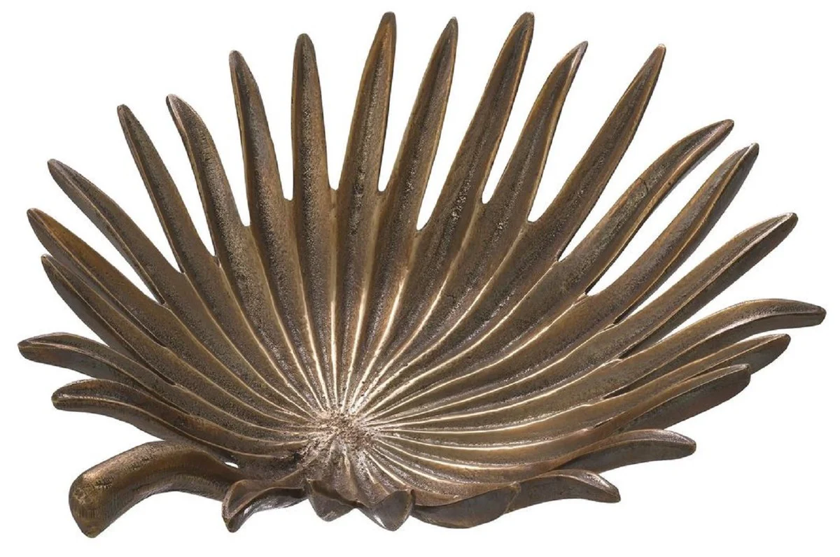 Casa Padrino Bandeja de Servicio de Diseño Latón Vintage 36 x 32 x A. 10,5 cm - Bandeja de Latón - Accesorios para Hoteles y Restaurantes - Calidad de Lujo