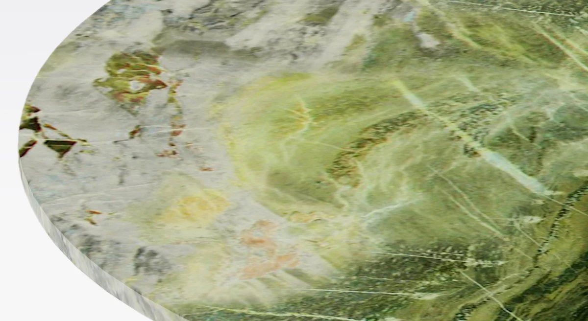 Casa Padrino mesa de centro de lujo negro / verde ? 77 x A. 40 cm - Mesa de sal¨®n redonda con encimera de m¨¢rmol - Muebles de sala - Muebles de Lujo