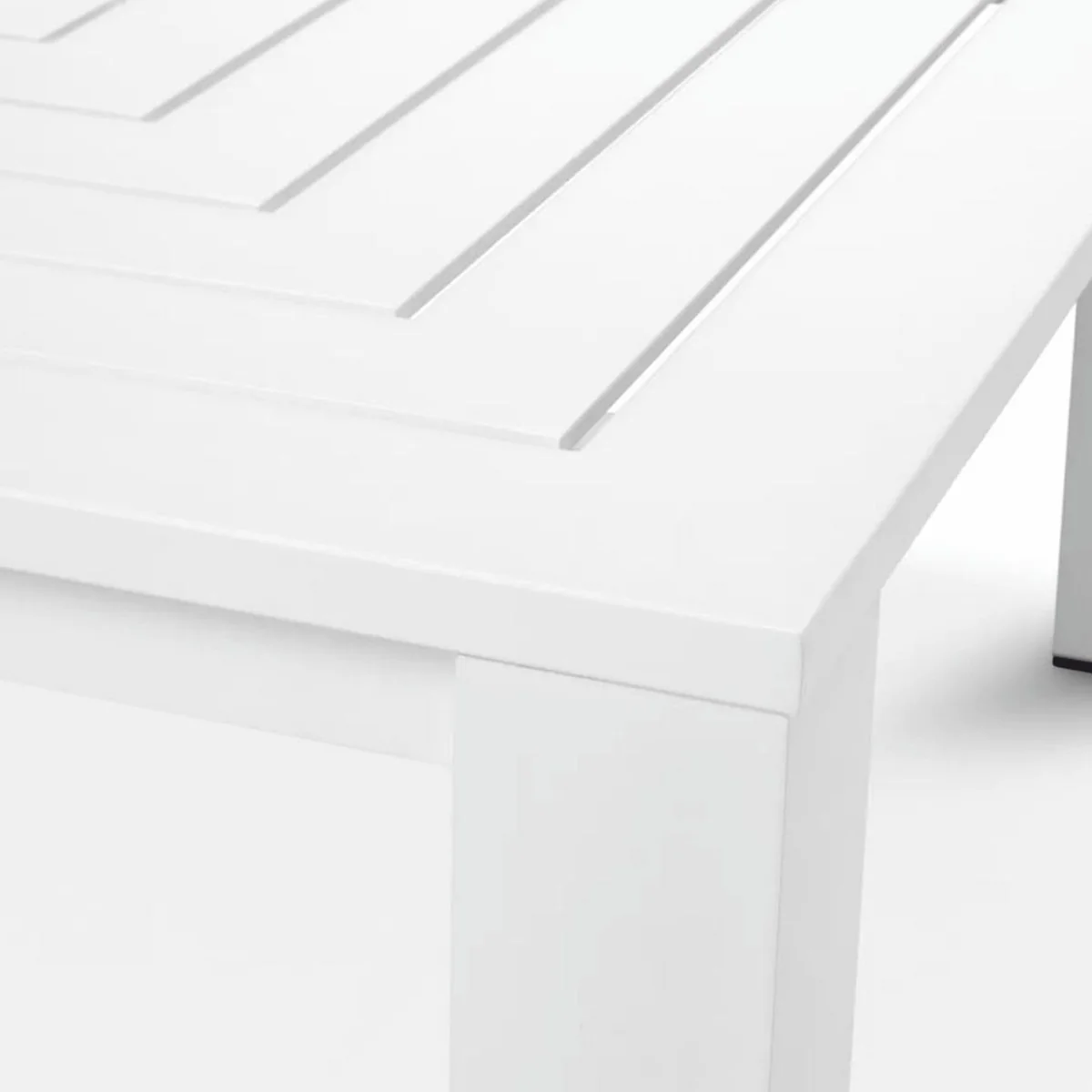 Casa Padrino mesa de centro de lujo blanco mate / negro, 101,5 cm - Muebles de jard¨ªn de exterior