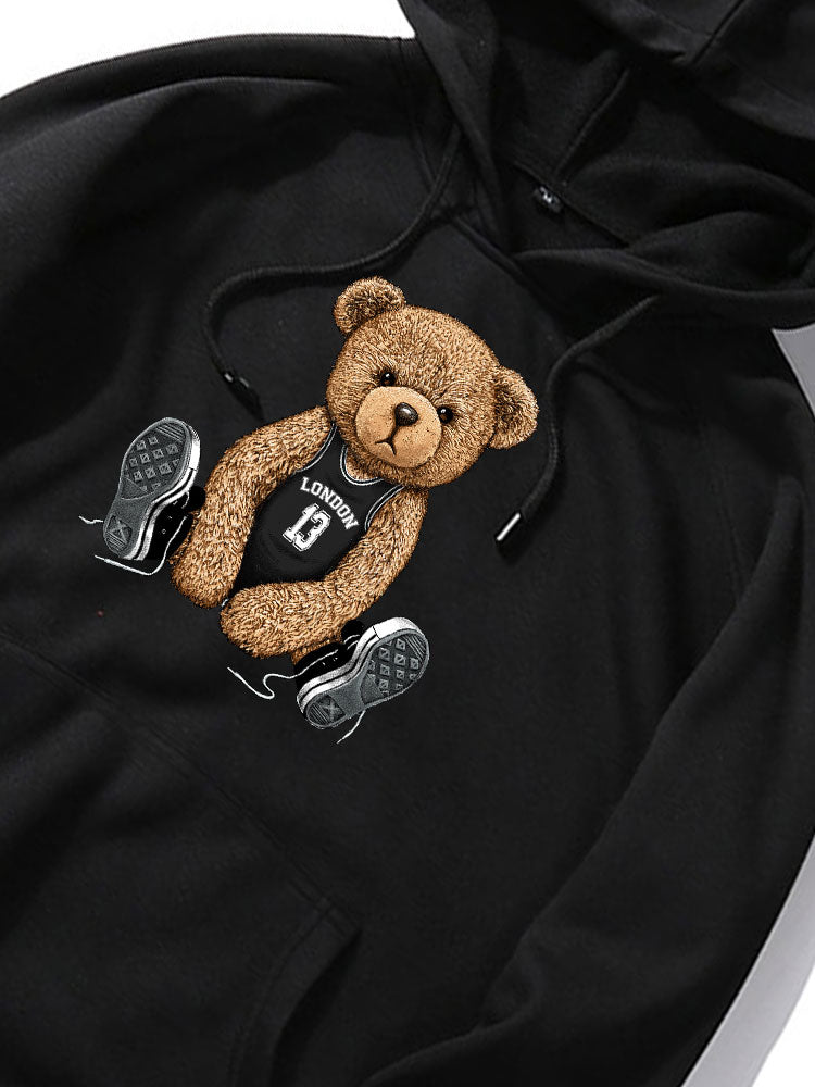 London Bear Print Hoodie