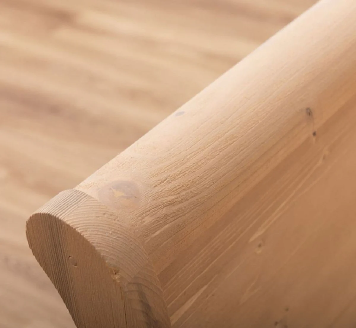 Casa Padrino cama de estilo campestre natural 90 x 200 x A. 121 cm - Cama individual de madera maciza - Muebles de dormitorio en estilo campestre - Muebles de dormitorio de madera maciza