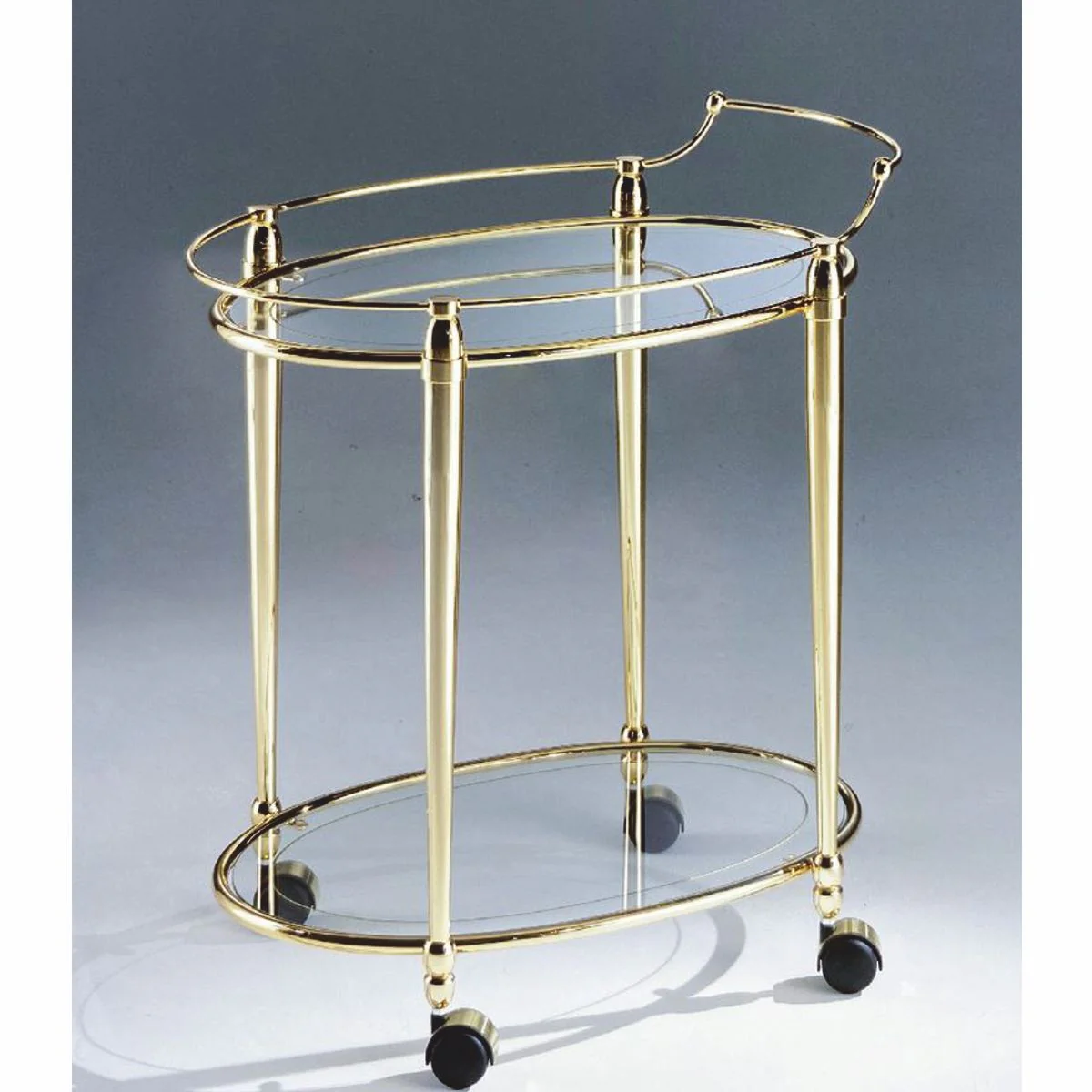 Casa Padrino carrito de servicio de lujo lat¨®n 70 x 47 x A. 74 cm - Hecho en Italia