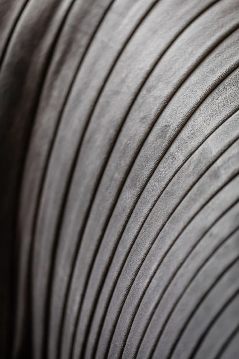 Casa Padrino sof¨¢ de terciopelo de lujo gris 250 x 101 x A. 74 cm - Elegante sof¨¢ de sal¨®n - Muebles de Lujo