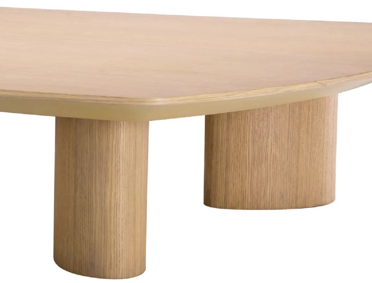 Casa Padrino mesa de centro de lujo natural 185 x 120 x A. 30 cm - Mesa de sal¨®n de madera maciza con tablero ligeramente curvado - Muebles de sal¨®n - Muebles de hotel - Muebles de lujo