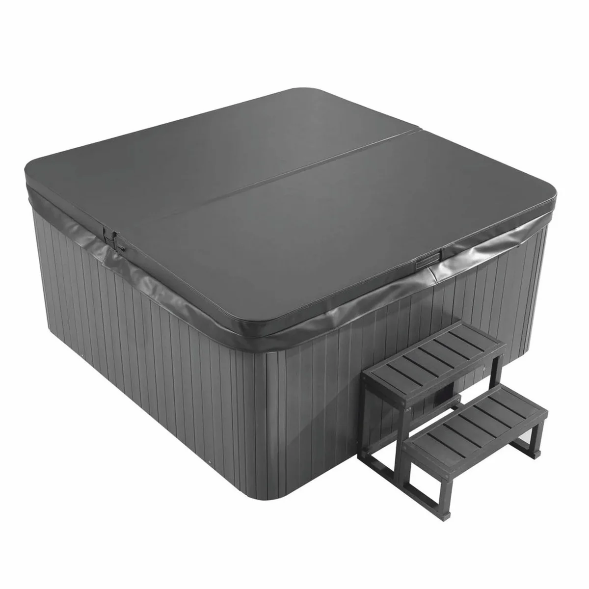 Casa Padrino jacuzzi exterior de lujo blanco / negro / gris 200 cm - Ba?era de hidromasaje en el jard¨ªn