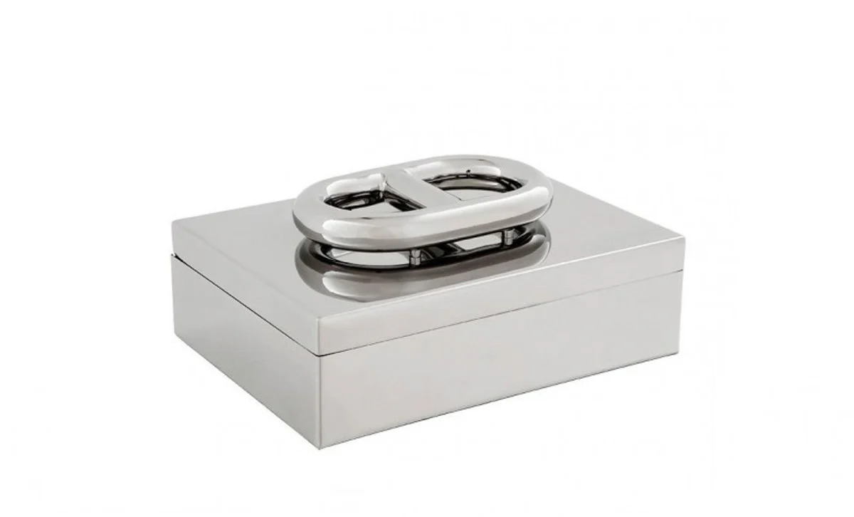 Casa Padrino luxury stainless steel beauté box jewelry box silver 28 x 21 x H. 12 cm - Hotel Collection