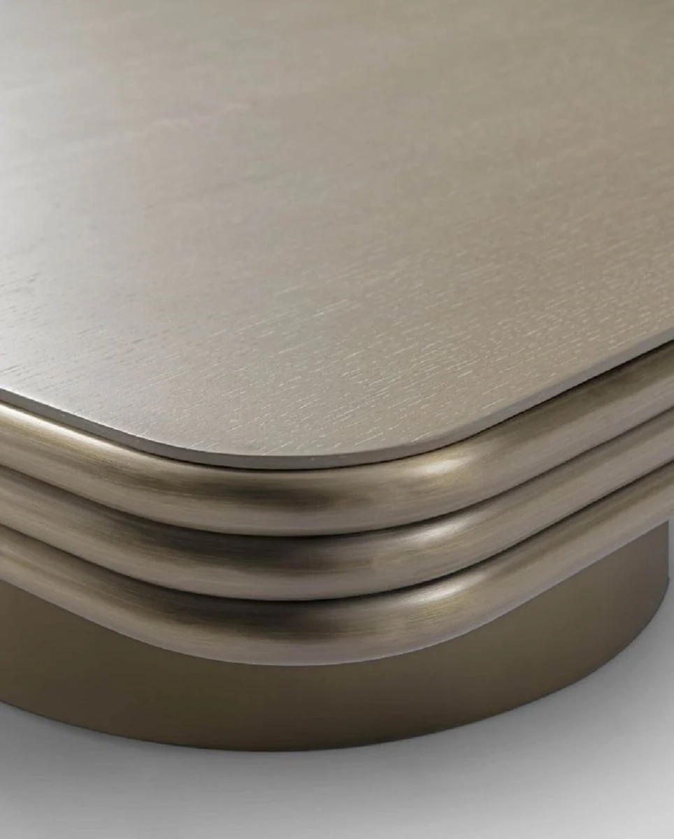 Casa Padrino mesa de centro de lujo bronce 120 x 120 x A. 42,5 cm - Mesa de sal¨®n cuadrada - Muebles de sal¨®n - Muebles de madera maciza - Muebles de lujo