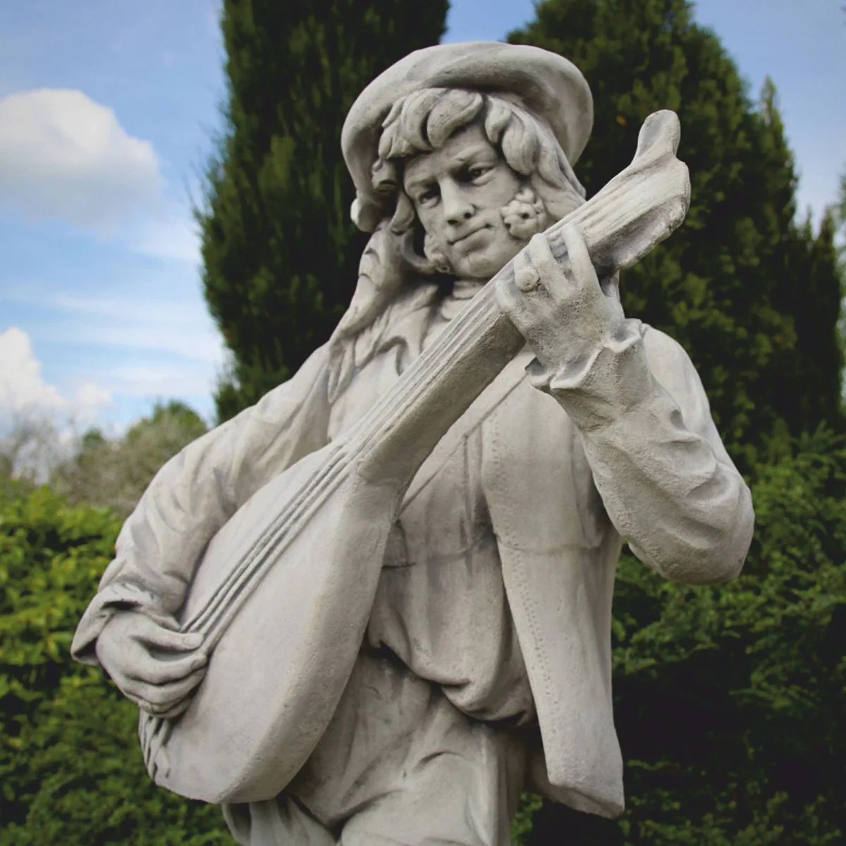 Casa Padrino escultura decorativa de piedra para jard¨ªn Art Nouveau hombre gris A. 185 cm