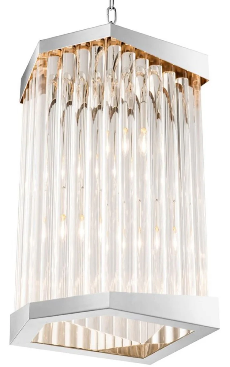 Casa Padrino araña de acrílico de lujo plata 33 x 28,5 x H. 61 cm - Muebles de Sala