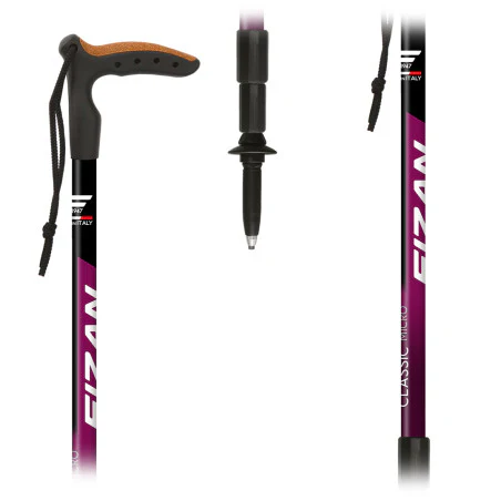 Bastón telescópico para caminata Fizan CLASSIC MICRO - magenta