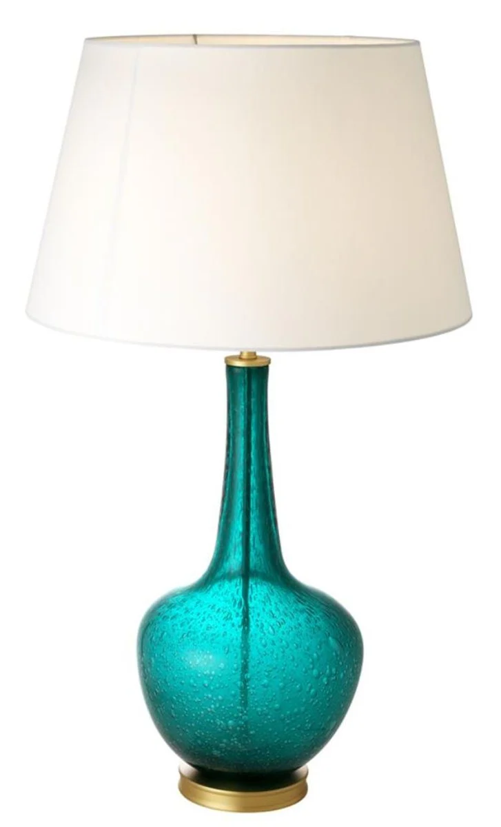 Casa Padrino l¨¢mpara de mesa de dise?o de lujo turquesa 26 x 52,5 x H. 91 cm - edici¨®n limitada