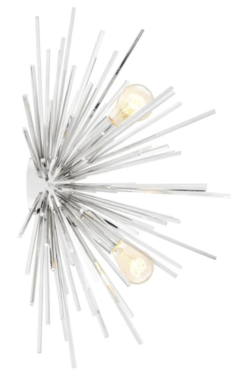 Casa Padrino aplique de pared plata 50 x 37 x H. 27 cm - Aplique de Lujo