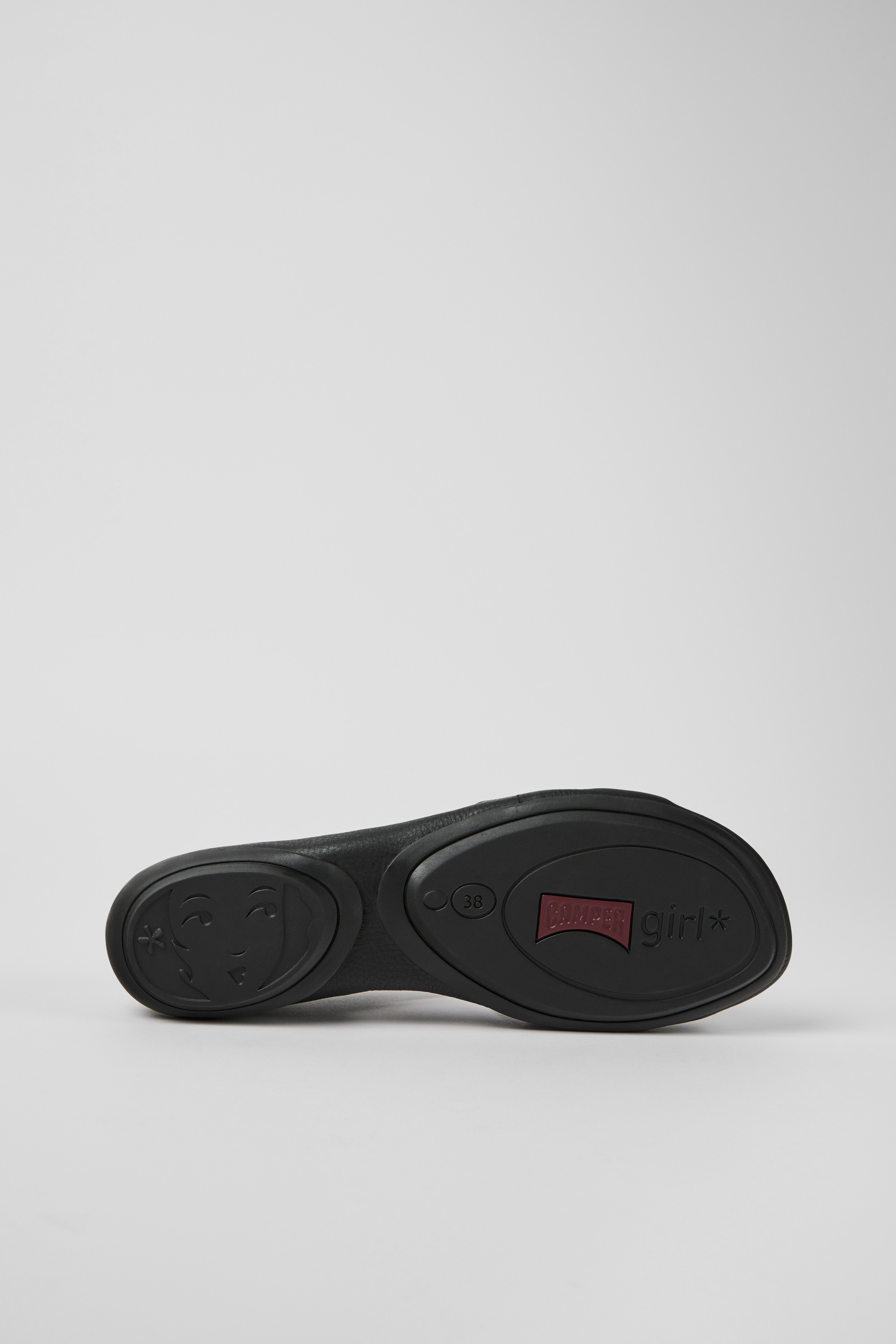 Right - Black leather sandals for women