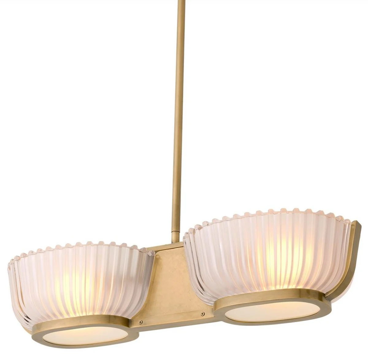 Casa Padrino lámpara de araña de lujo latón vintage 67,5 x 24,5 x A. 142,5 cm - Lámpara de araña de salón - Lámpara de araña de hotel - Lámpara de araña de restaurante - Calidad de lujo