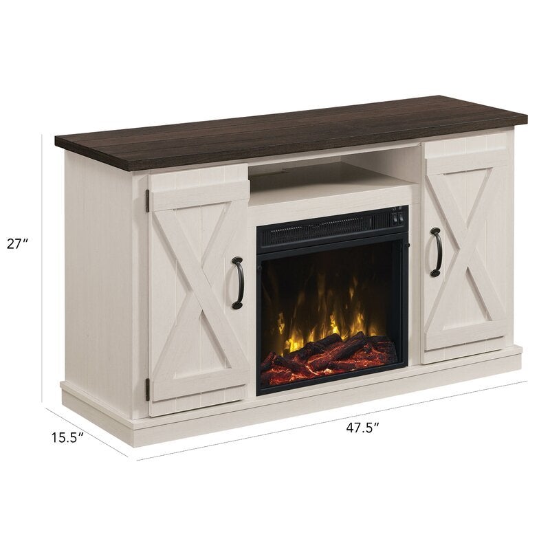 TV Stand for TVs up to 55 with Fireplace Included