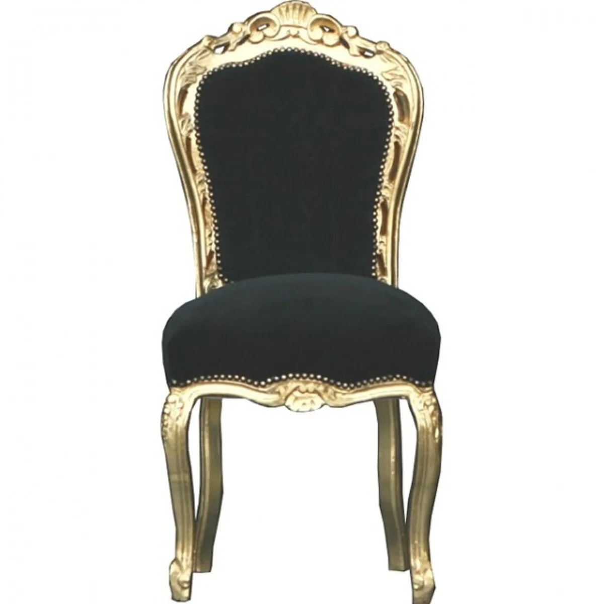 Casa Padrino barroco Cena Presidente Negro / Oro - Muebles de estilo antiguo