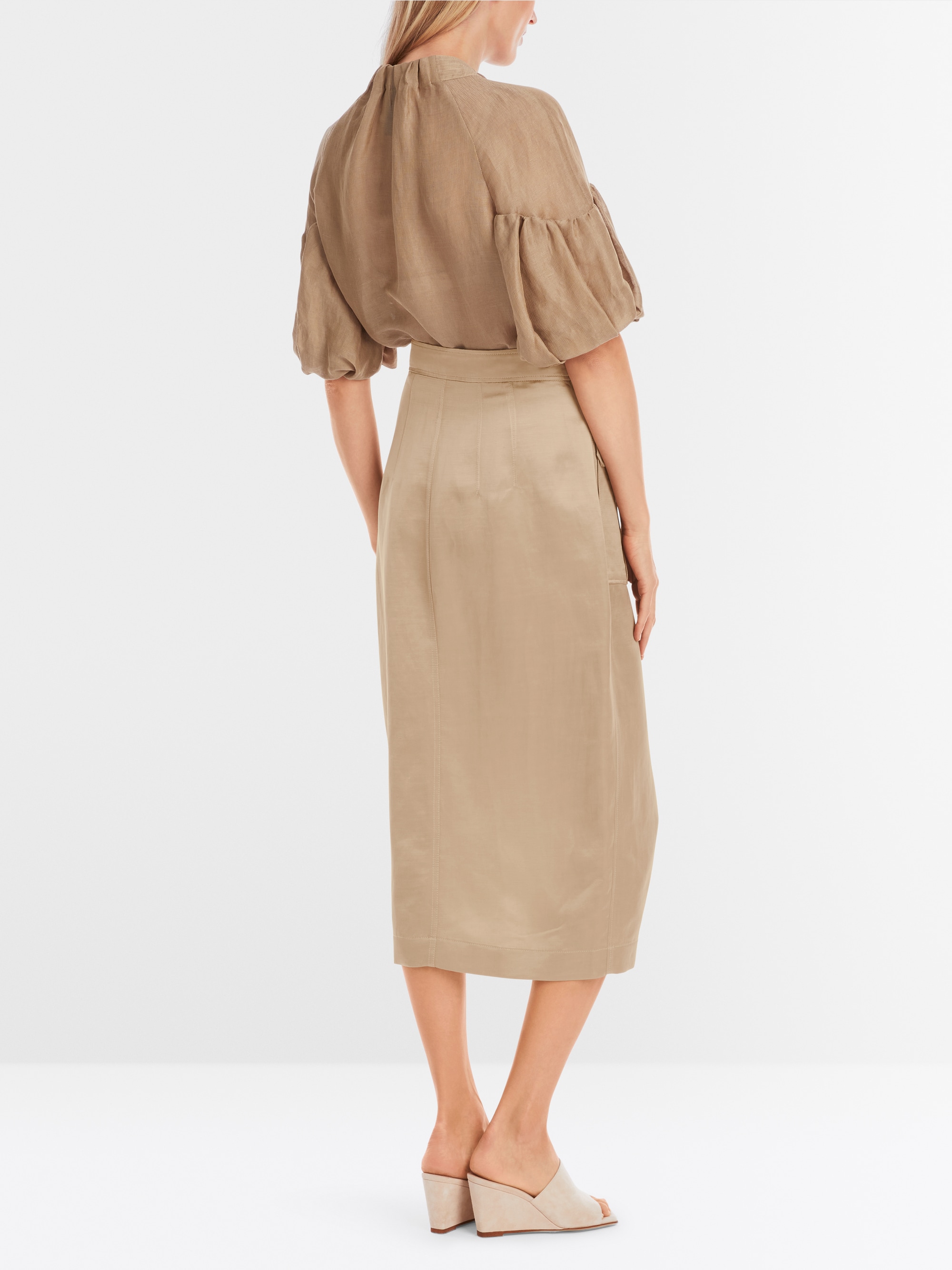 Marc-Cain Slim midi skirt with zip
