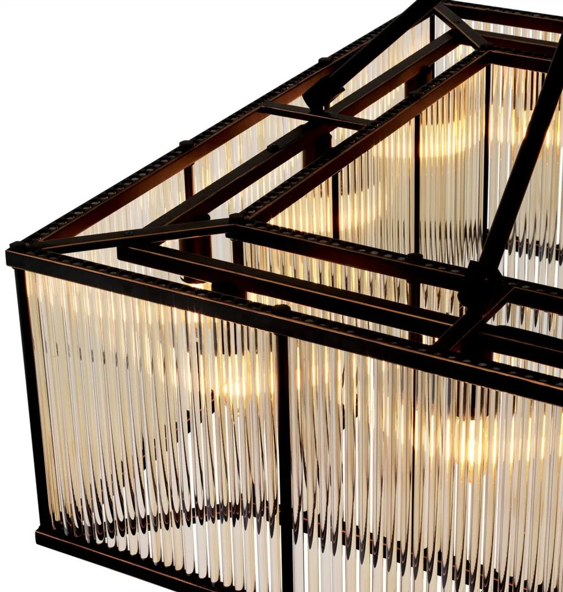 Casa Padrino l¨¢mpara de techo de sal¨®n de lujo bronce 80 cm