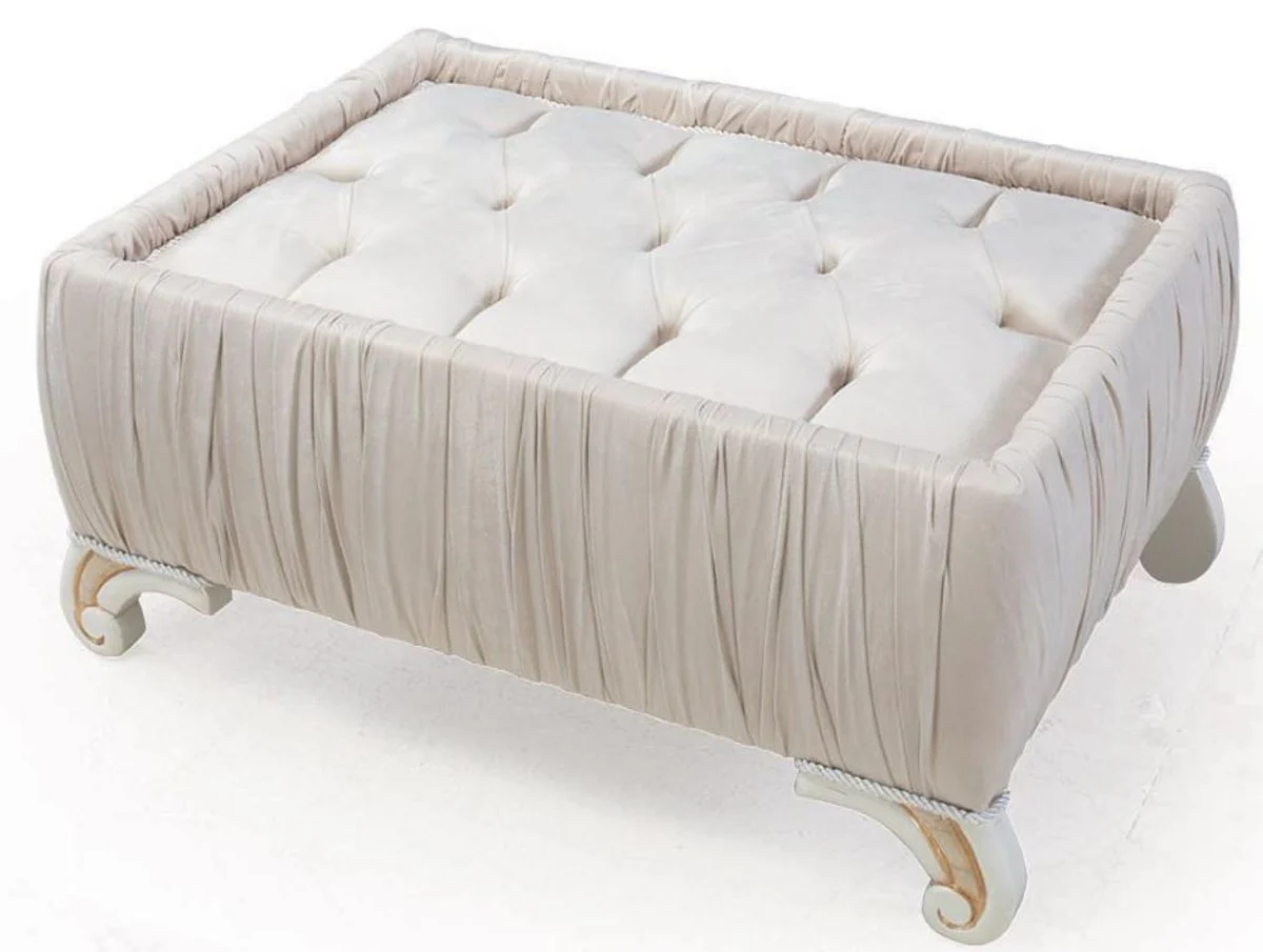 Casa Padrino mesa auxiliar barroco de lujo rosa claro / blanco / oro 91 x 63 x A. 42 cm - Muebles de Sal¨®n