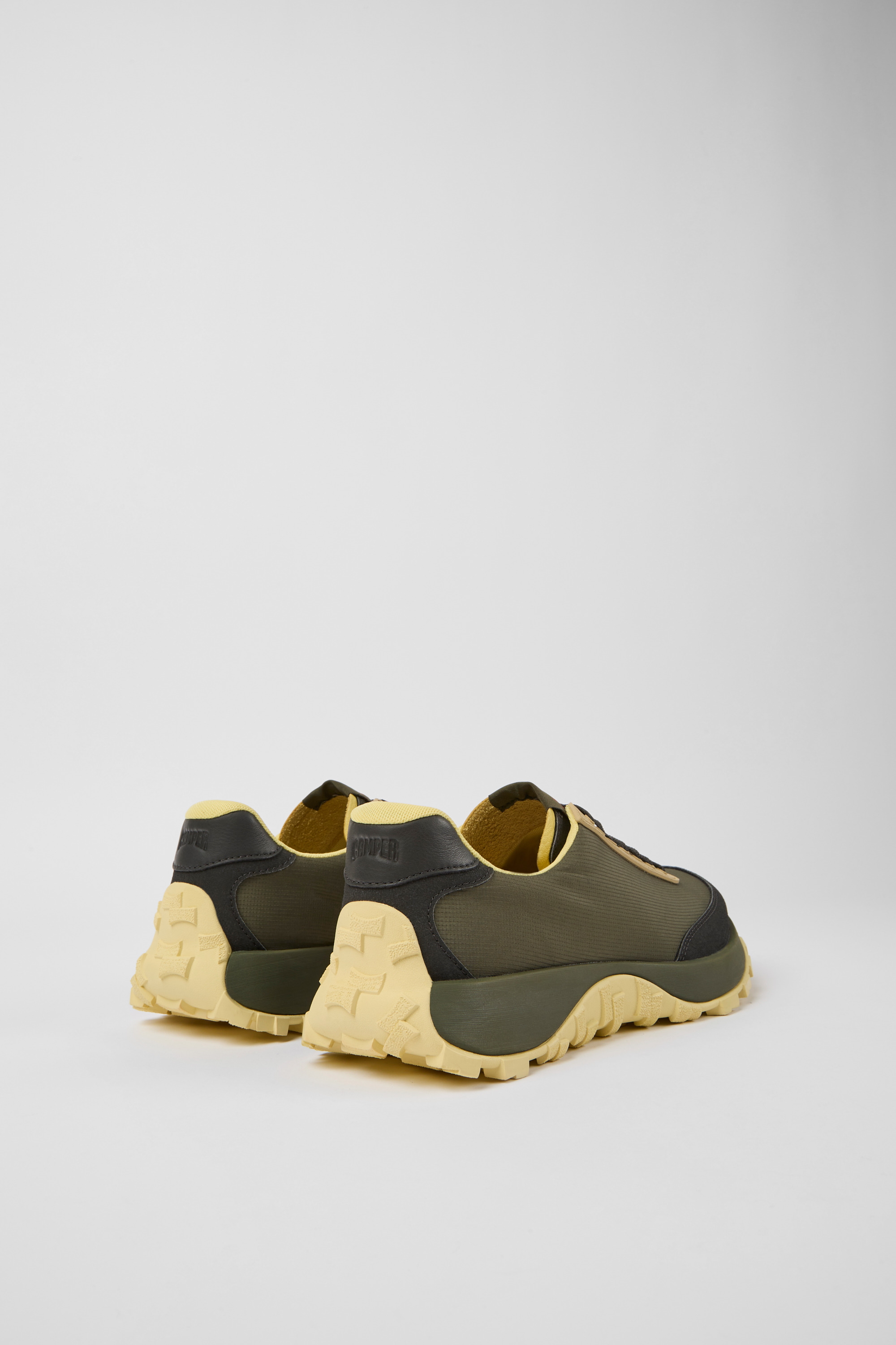 Drift Trail - Green textile and nubuck sneakers for men