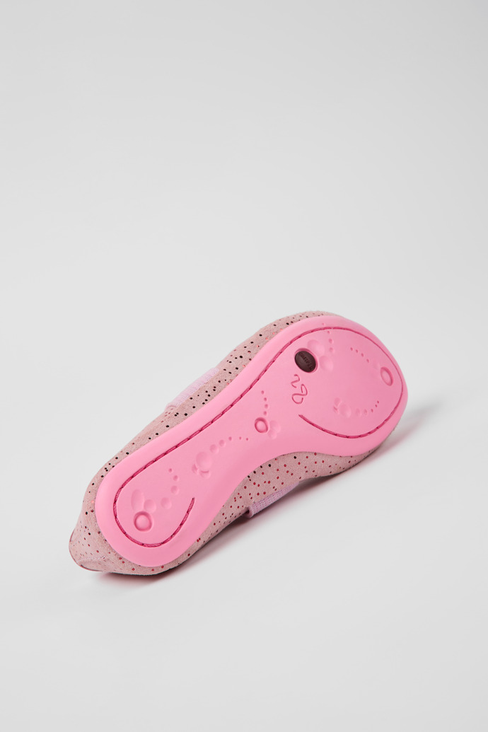 Right Pink nubuck ballerinas for children