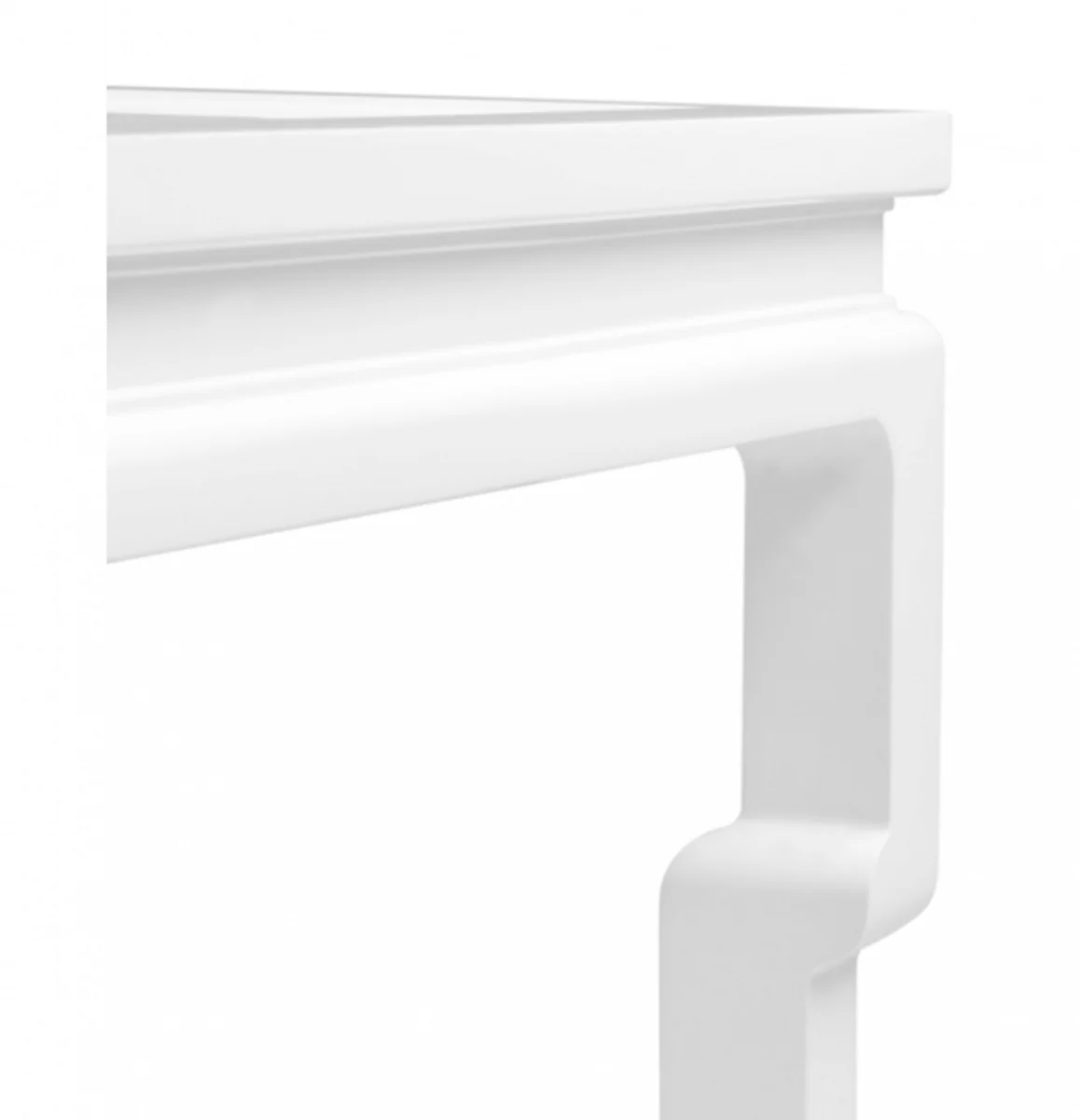 Casa Padrino luxury art deco designer mahogany side table white - Luxury Hotel Table